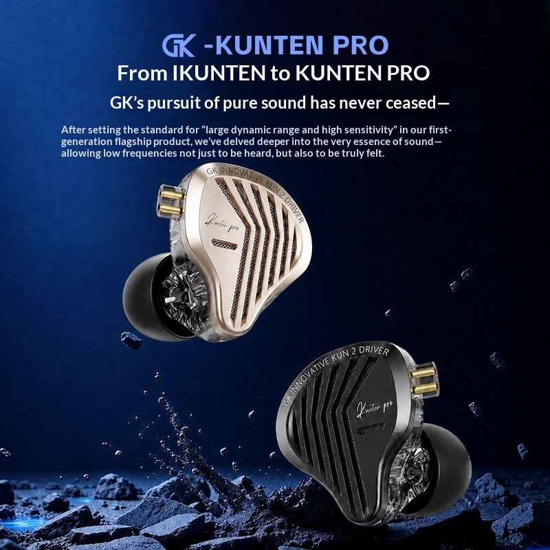 Audiophile Headphone Wired - Écouteurs intra-auriculaires Gk Kunten Pro Hifi