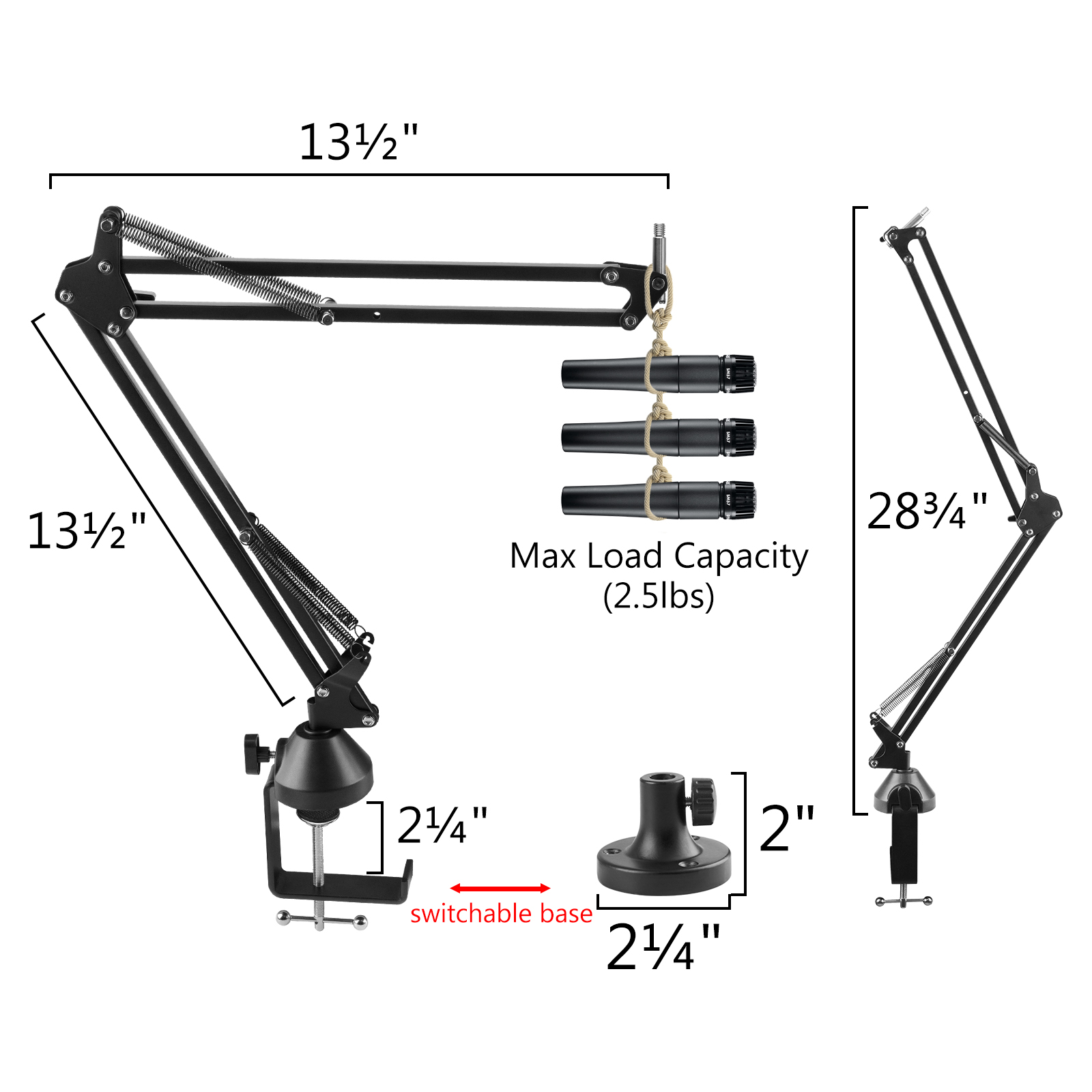 Geekria-Bras de microphone pou - Shure Mic Sm58 avis et prix